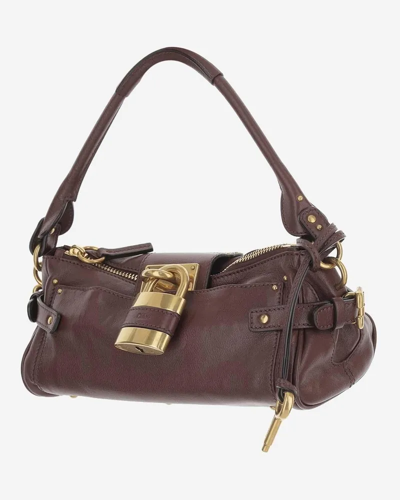 Chloé Women's Leather Shoulder Bag Paddington Dark Brown Brown