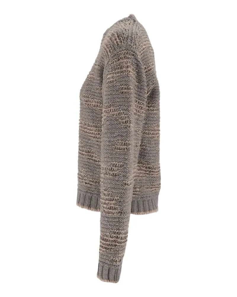 Fabiana Filippi Chunky-Knit Wool Blend Sweater — Grey Grey