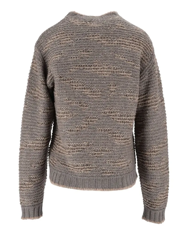 Fabiana Filippi Chunky-Knit Wool Blend Sweater — Grey Grey