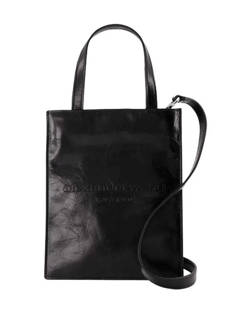 Alexander Wang Women's Pinch Small Shopping Bag -  Leather Black Calfskin Totes-Shopping-Bags Black