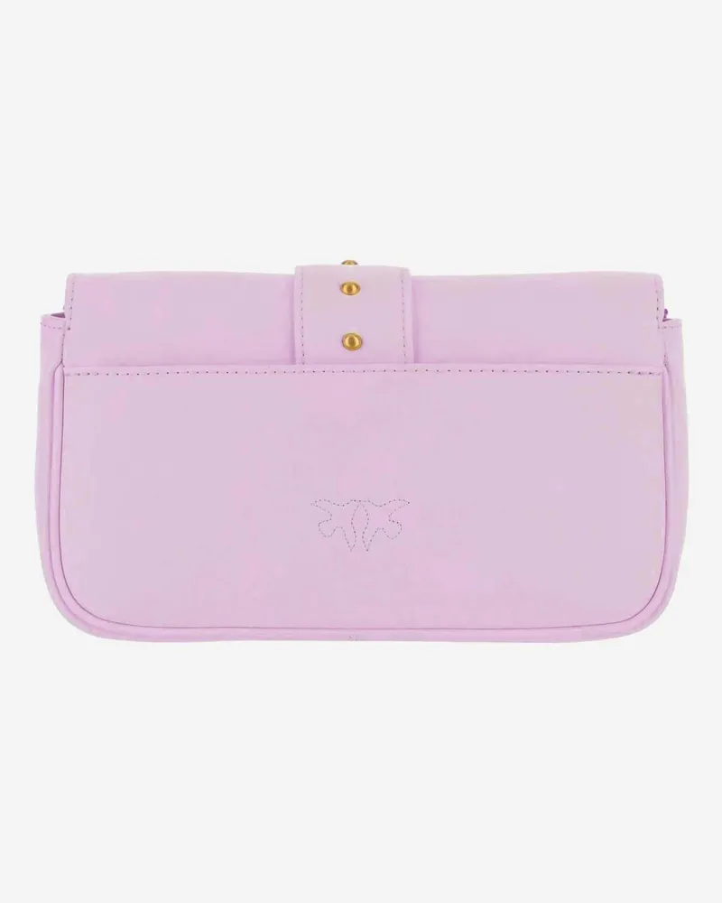 Pinko Women's Love One Pocket Bag Pink Leather Shoulder Pink
