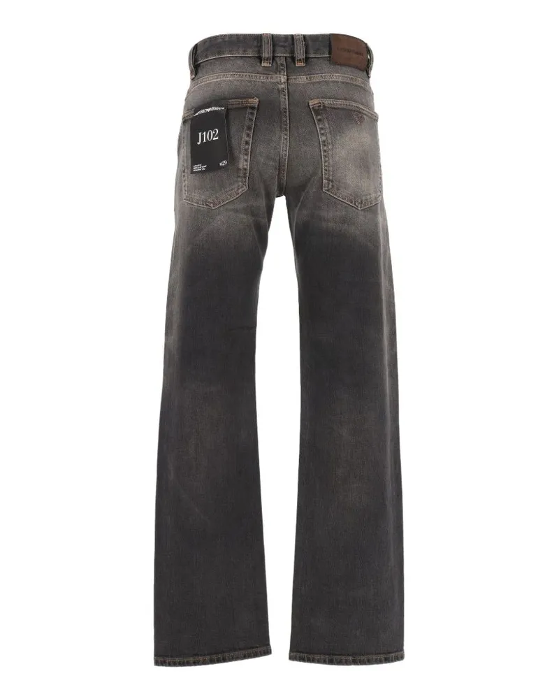 Emporio Armani Washed Denim Jeans — Grey Grey