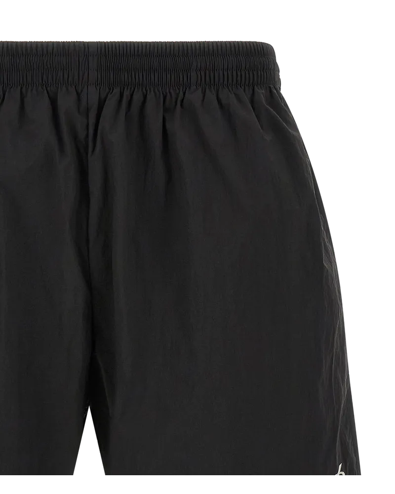 Balenciaga Wrinkled Polyamide Shorts — Black Black