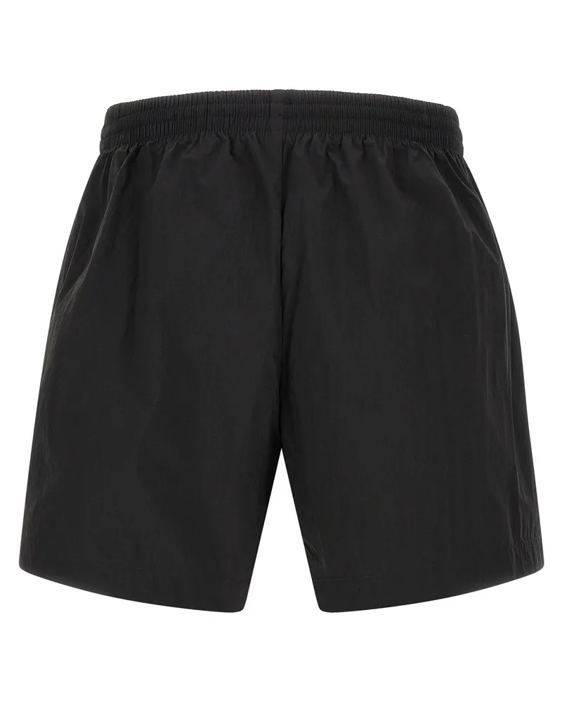 Balenciaga Wrinkled Polyamide Shorts — Black Black