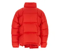 Men's Cut-Up Puffer Down Jacket Red Polyimide