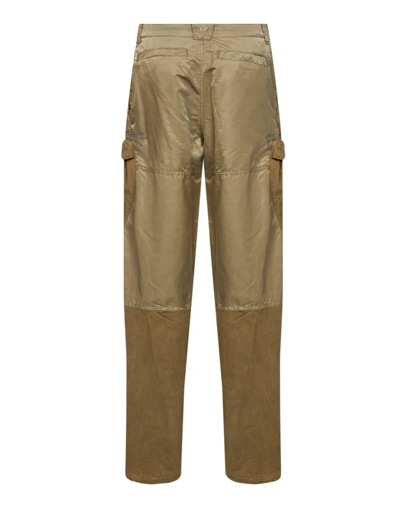 Diesel Women's Cargo Trousers P-Parker Beige Cotton Beige
