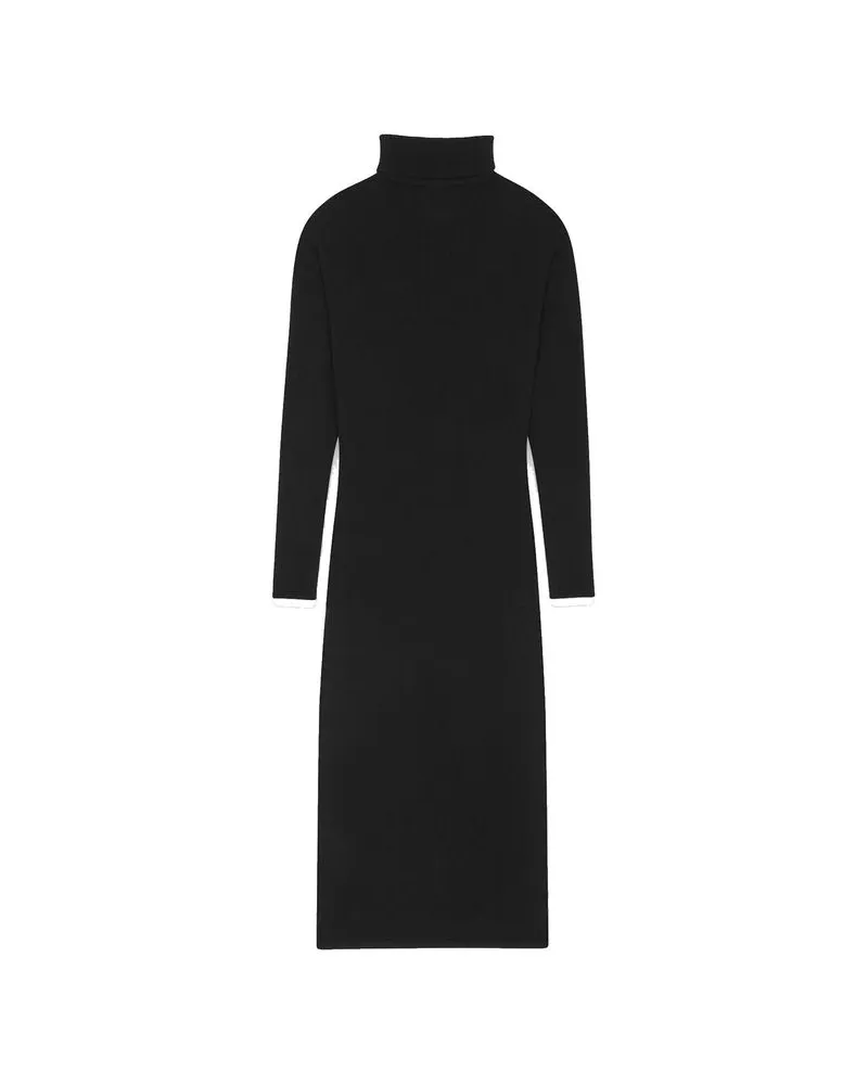 Saint Laurent Women's Black Cashmere Casual Dress Black