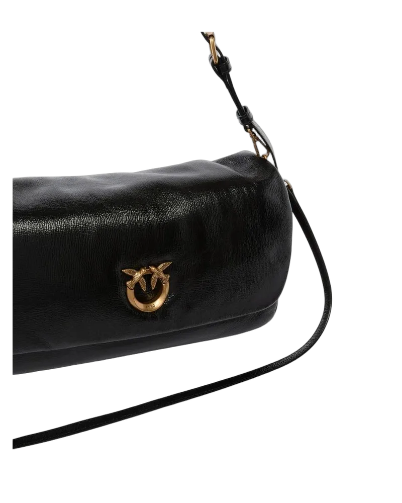 Pinko Women's Shoulder Bag Black Calf Leather Shoulder-bags Black