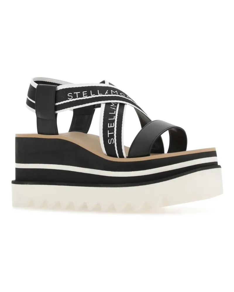 Stella McCartney Women's Two-Tone Fabric Sneak Elyse Sandals 1065 Sandali Black