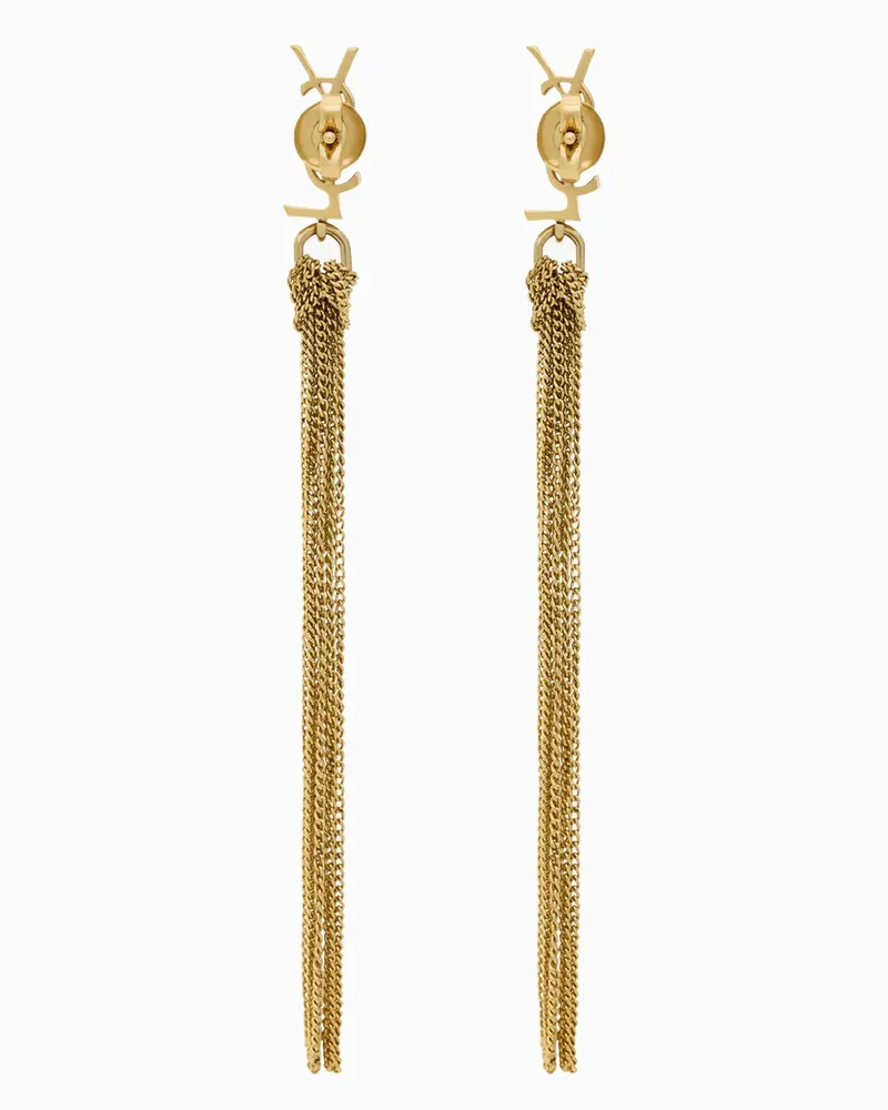 Saint Laurent Cassandre Earrings — Gold Gold