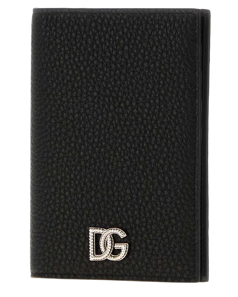 Dolce & Gabbana Nero Exterior: Leather Portafogli Wallet Black