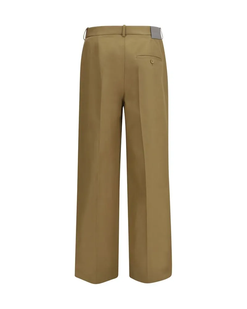Balenciaga Men's Beige Cotton Chino Pants Beige
