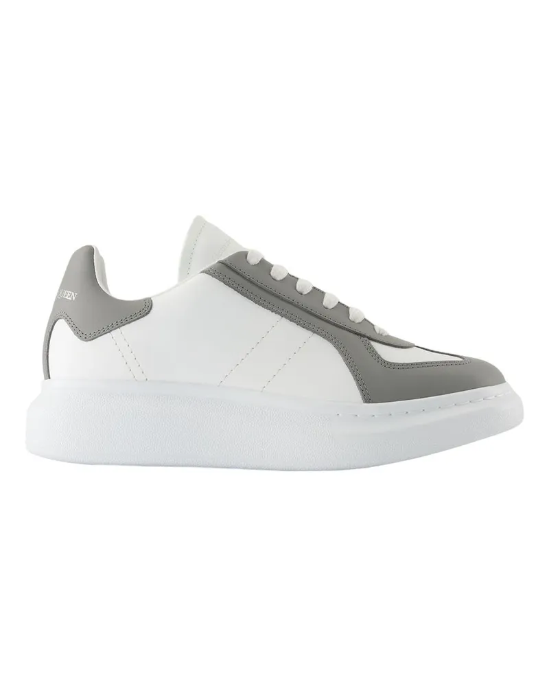 Alexander McQueen Men's Sneakers Oversized -  Leather White Calfskin Shoes White
