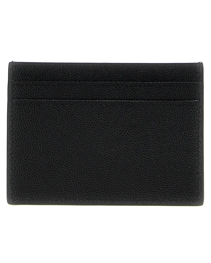 Saint Laurent Monogramme Leather Card Case — Black Black