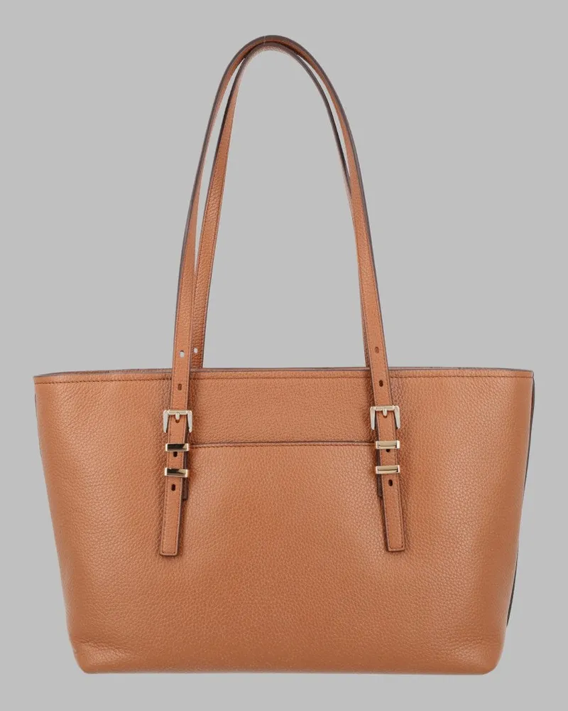 Michael Kors Quinn Leather Shoulder Bag — Beige Beige