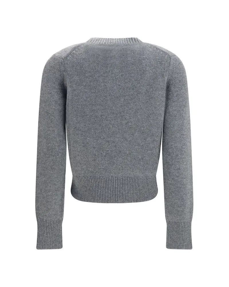 Burberry Equestrian Knight Cardigan — Gray Gray