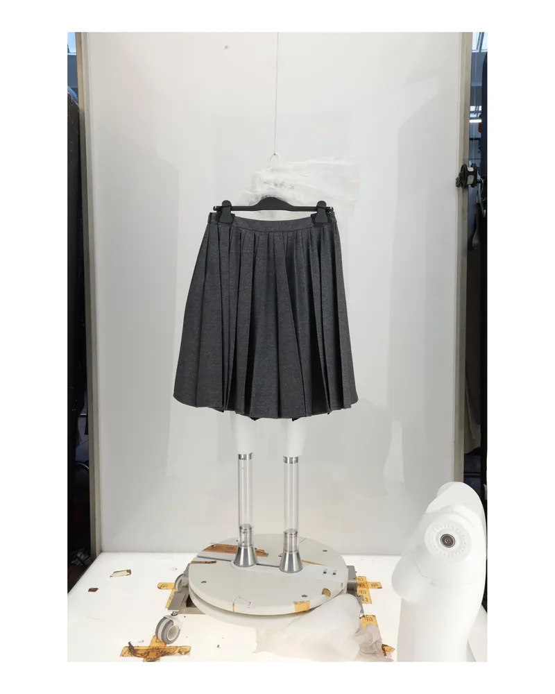 Dior Women's Skirt Grey Wool Gray