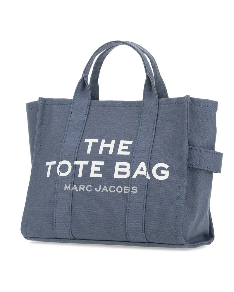 Marc Jacobs Women's Air Force Blue Canvas Medium The Tote Bag Handbag 481 Cotton Borse A Mano Blue