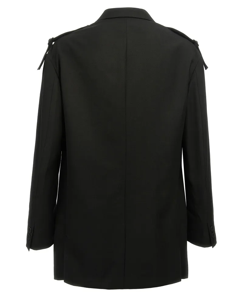 Yohji Yamamoto Men's Black Wool Blazer Clothing Black