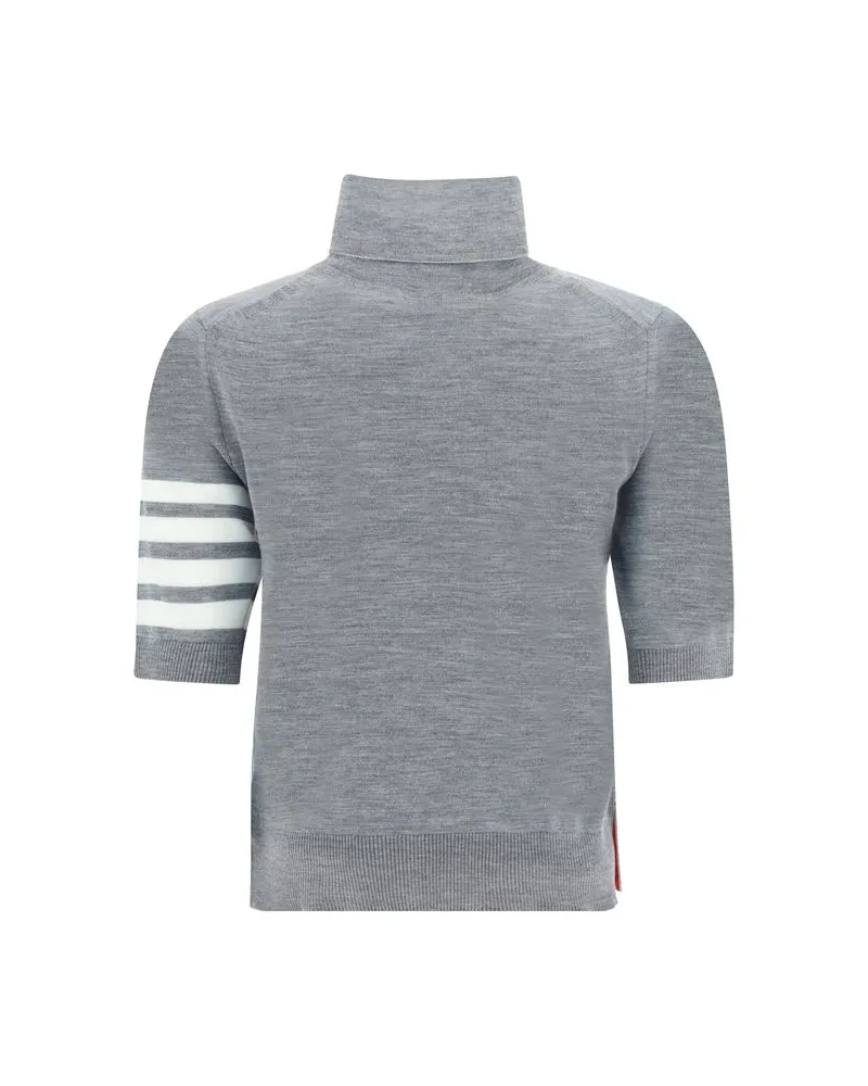 Thom Browne Women's Gray Polyamide Turtleneck Clothing Gray