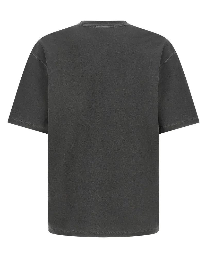Carhartt WIP Men's T-Shirt Loose Pocket Garment-Dyed Black Garment Dyed Organic Cotton Single Jersey T-Shirts And Polos Black