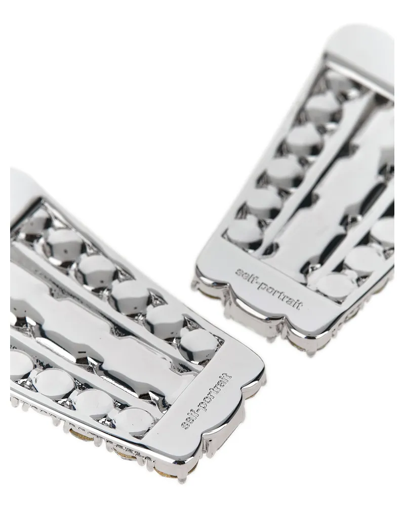 Self-Portrait Women's Silver Cotton Earrings Silver
