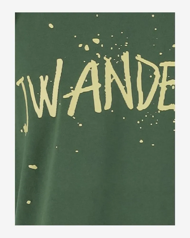 J.W.Anderson Logo-Print Cotton T-Shirt — Green Green