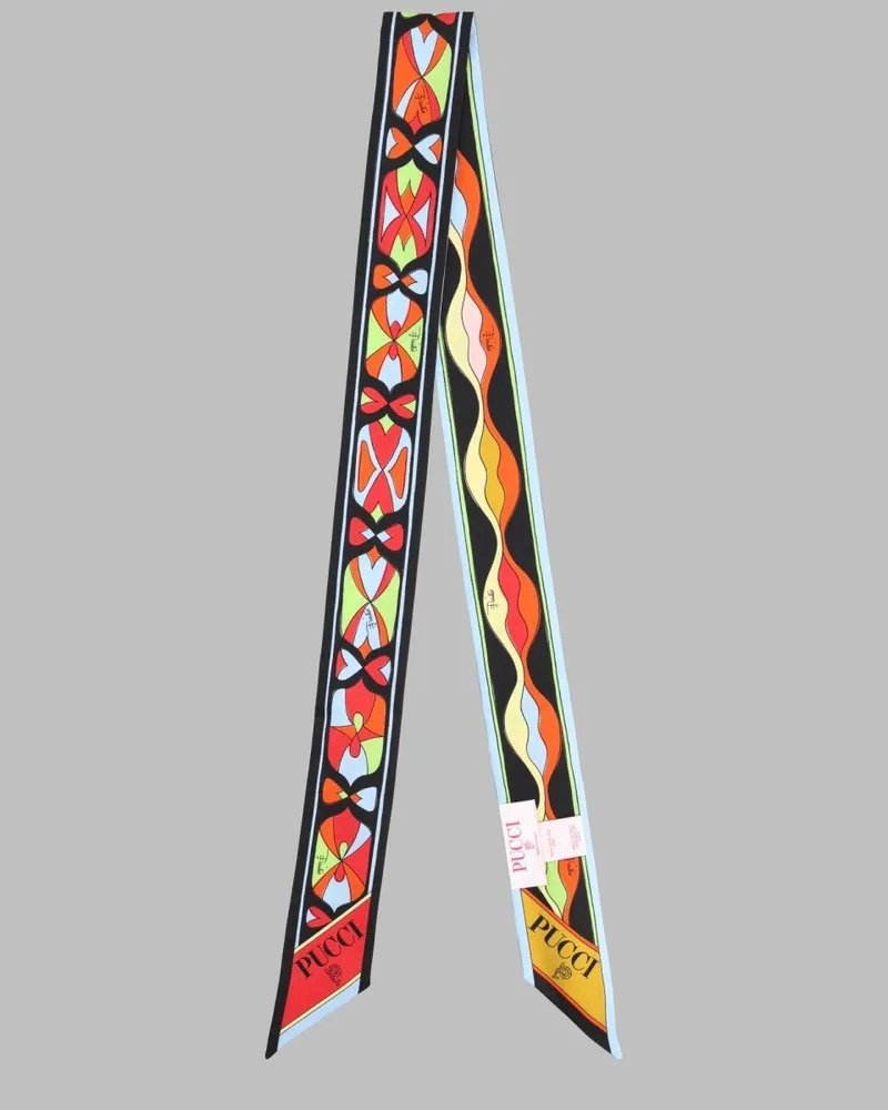 Emilio Pucci Printed Silk Bandeau Scarf — Multicolor Multicolor