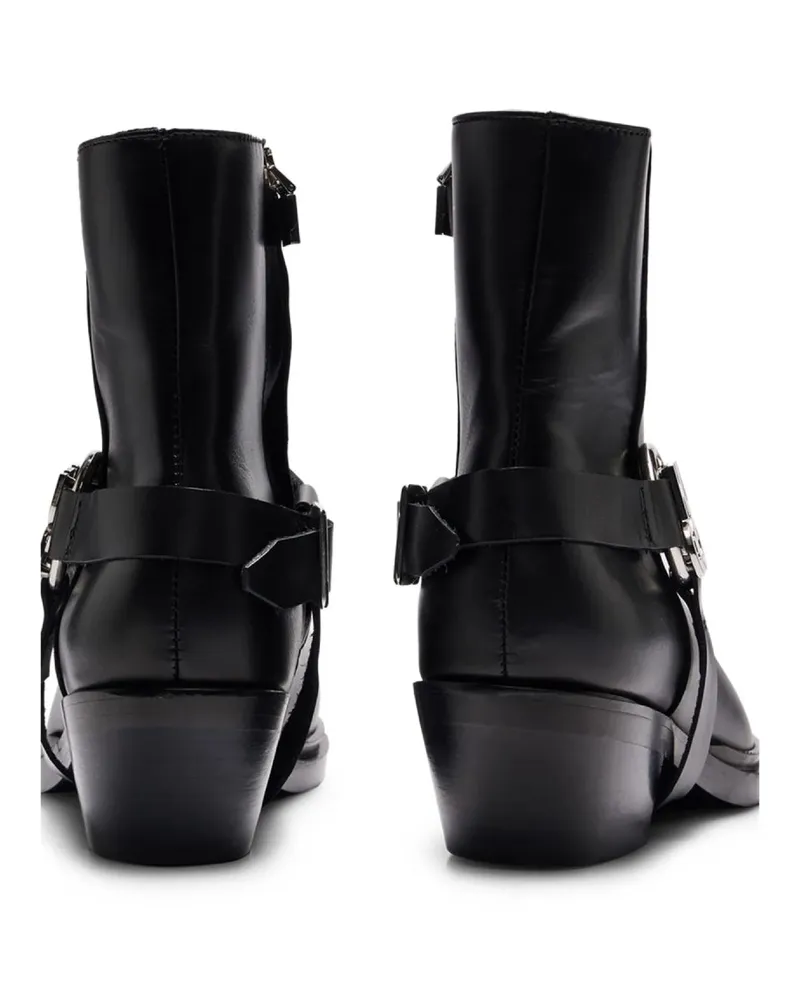 HUGO BOSS Women's Kody Stacked-Logo Ankle Boots Black Shoes Black
