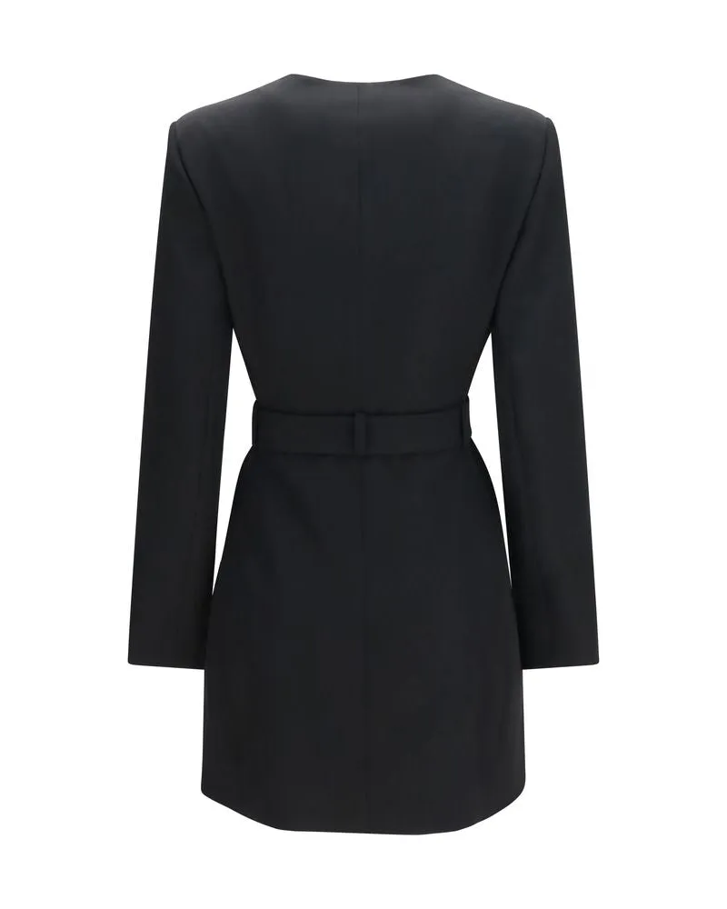 Balmain Women Black Wool Oves Aries Blazer Clothing Black