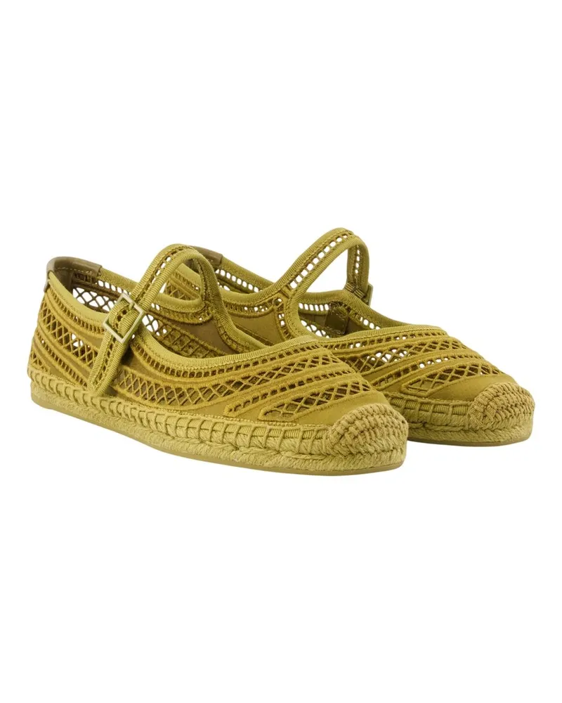 Tory Burch Women's Open Weave Espadrilles -  Viscose Green Shoes Flat-Shoes Green