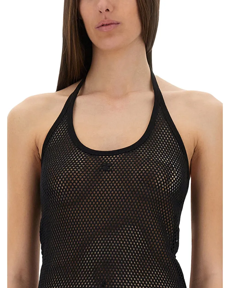 Courrèges Long Cotton Dress — Black Black
