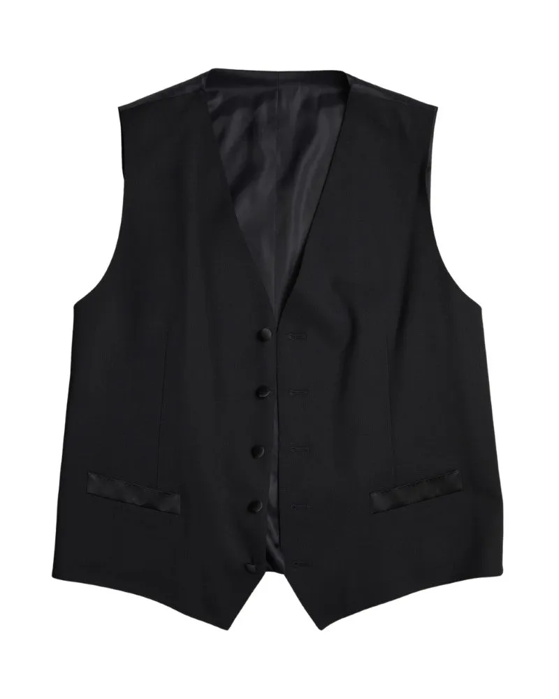 Dolce & Gabbana Embellished Wool Pant Suit — Black Black