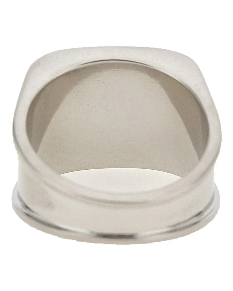 Maison Margiela Numeric Logo Engraved Ring — Silver Silver