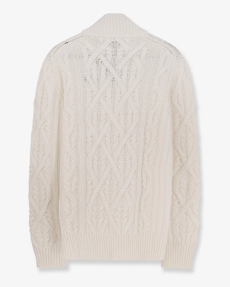 HUGO BOSS Men's Sweater Harpreno White Virgin Wool White