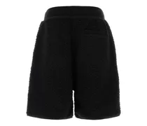 Unisex Black Teddy Bermuda Shorts
