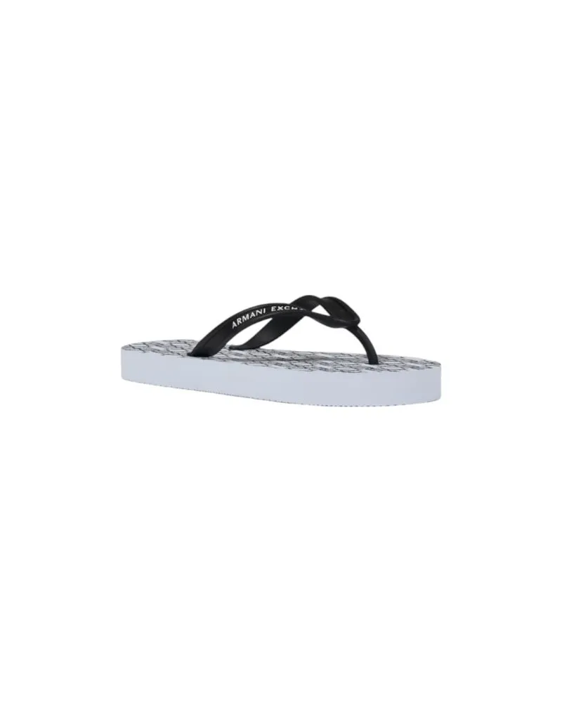 Armani Exchange Rubber Flip-Flop Sandals — White White