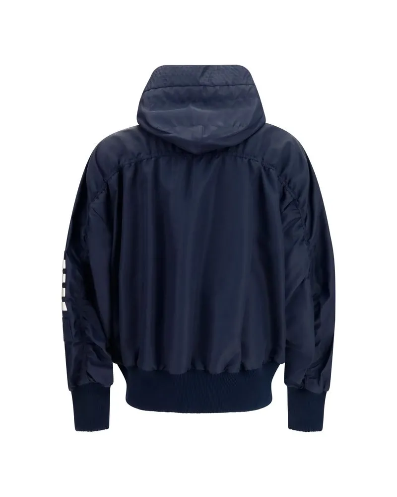 Thom Browne Men's Black Cotton Shell Jacket Clothing Navy