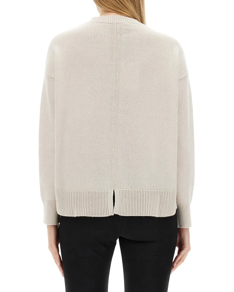 Max Mara Wool-Cashmere Blend Sweater — Gray Gray