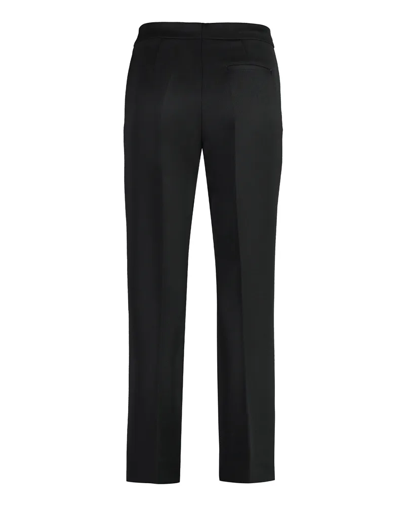 Tory Burch Women's Wool Trousers Black Cropped Black