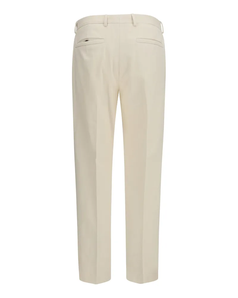Ermenegildo Zegna Cotton and Cashmere Tailored Trousers — Beige 