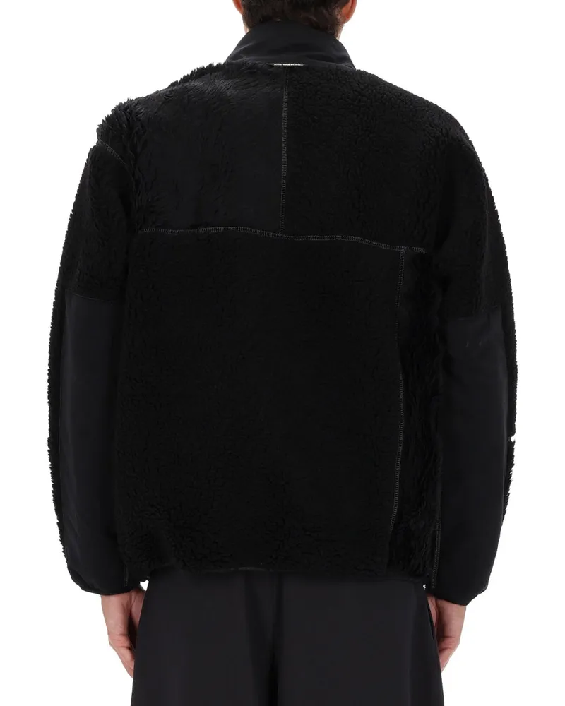 and wander Mix Boa Jacket — Black Black