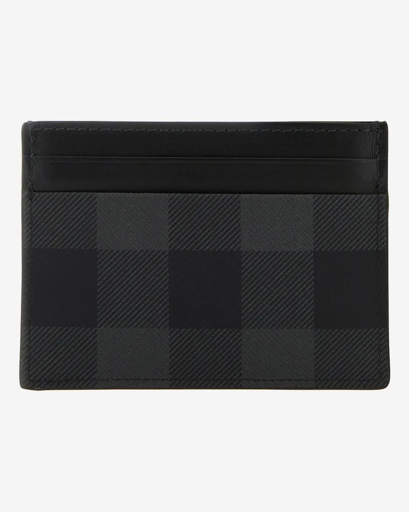 Burberry Men's Wallet Charcoal Polyurethane & Cardholders Gray