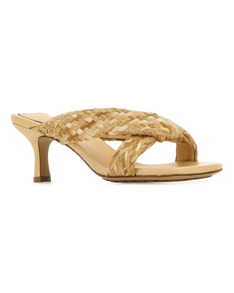 Bottega Veneta Women's Riva Mule Beige Raffia Sandal Beige