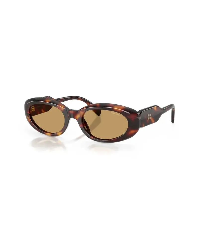Miu Miu MUC01S Tortoiseshell Oval Sunglasses 27l10y