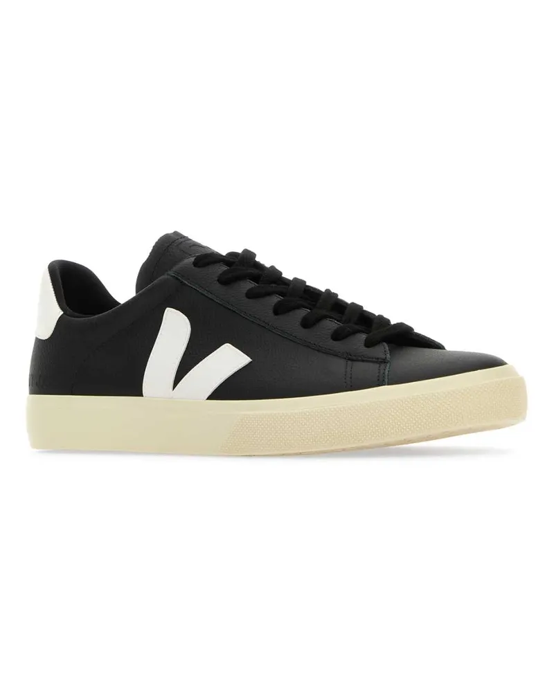 VEJA Unisex Black Chromefree Leather Campo Sneakers Blackwhite Black