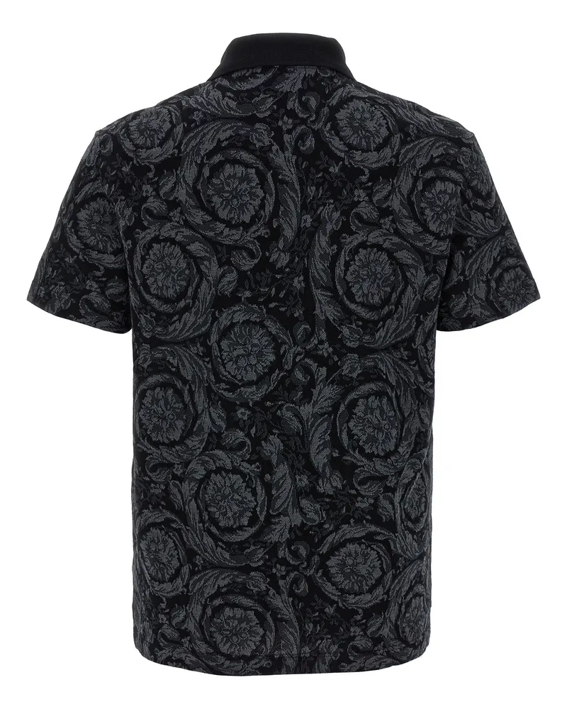 Versace Baroque Polo Shirt — Black Black
