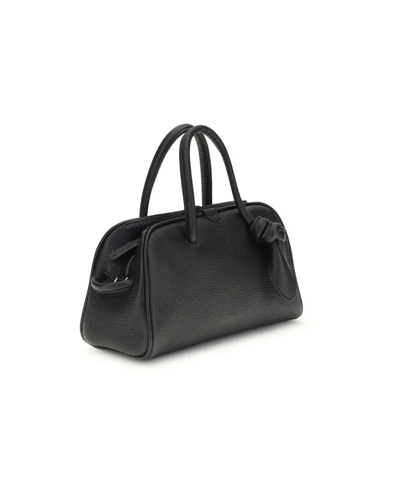 Jacquemus Women's Black Calf Leather Bos Taurus Handbag Bag Black