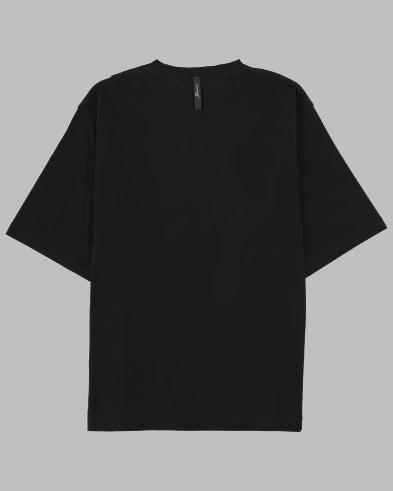 Jacquemus Logo-Embroidered Organic Cotton T-Shirt — Black Black