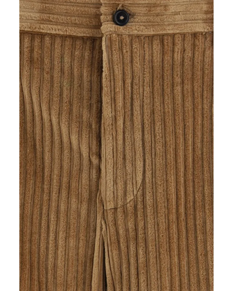 Dolce & Gabbana Corduroy Cotton Trousers Dark